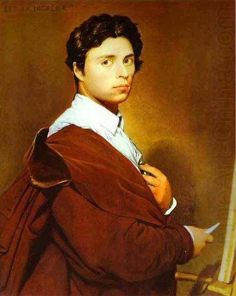 Jean Auguste Dominique Ingres Self portrait at age 24 china oil painting image